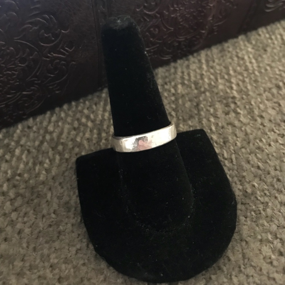 Silver band ring